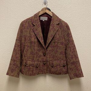 Earl Rutenberg Plaid Blazer Large